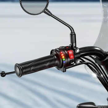 Подогреватель для рук для скутера постоянного тока 12 В, Водонепроницаемый руль для мотоцикла с подогревом, 5-ступенчатая электрическая рукоятка с подогревом, интеллектуальный контроль температуры