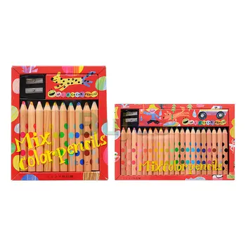 Цветной карандаш Kokuyo Смешанный набор цветных карандашей 10/20 цветов, уникальная текстура и глубина За счет смешивания двух разных цветов.