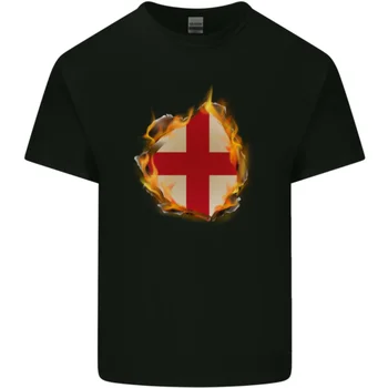 Мужская Хлопчатобумажная футболка с изображением Креста Святого Георгия и Английского флага Англии (1)