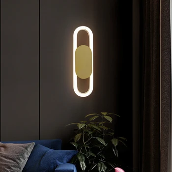 Скандинавский креативный прикроватный светодиодный настенный светильник, современная домашняя гостиная, ТВ-фон, балкон, лестница, проход, светильник для внутреннего освещения.