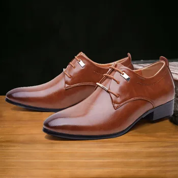Новая высококачественная мужская кожаная обувь с острым носком в британском стиле в стиле ретро, мужская обувь для свадебной вечеринки, деловая обувь, мужские тонкие туфли