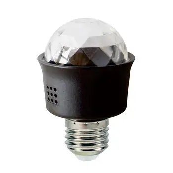 Лампа с диско-шаром, диско-светодиодная стробоскопическая лампа, Вращающаяся лампа, Многоразовый RGB, изменяющий цвет, праздничные лампы для дискотек