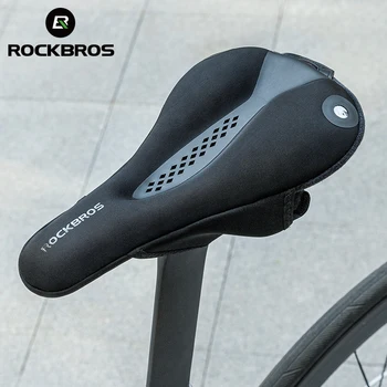 Чехол для велосипедного седла ROCKBROS MTB с задним фонарем Сиденье для шоссейного велосипеда с дышащей удобной подушкой для езды на велосипеде  