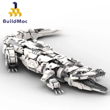 Horizon Mecha Крокодил Монстр Набор строительных блоков BuildMoc Zero Dawn Рептилия Животные Кирпичи DIY Игрушки для детей Подарок на День Рождения