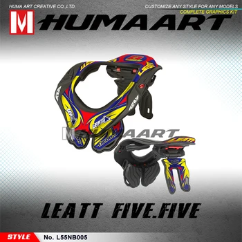 Наклейка HUMAART для шейного бандажа для мотокросса Deco Sponsor Graphics Kit для Leatt Brace 5.5 2012 2013 2014 2015 2016 (Номер стиля L55NB005)