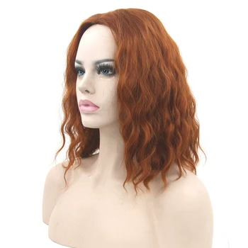 Soowee Короткие Вьющиеся Оранжевые парики для косплея, вечерние волосы, Красно-серый парик из синтетических волос из термостойкого волокна для женщин