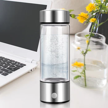 Портативная бутылка для водородной воды с ионизатором, обогащенная водородом Стеклянная чашка для воды для дома, офиса, путешествий