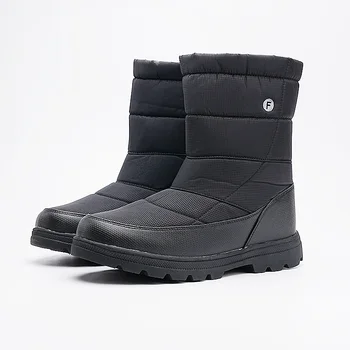 Новые зимние повседневные зимние ботинки для мужчин с плюшевой теплой подкладкой, уличная пара, высокие ботинки, модные удобные ботинки для мужчин, качество