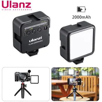 Ulanzi VL49 Мини-видеосветка на камеру со светодиодной подсветкой для фотосъемки, комплект для видеоблога для DSLR Sony Canon iPhone Samsung, заполняющие лампы