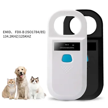 134,2 кГц RFID-Считыватель для животных 125 кГц Считыватель Идентификаторов домашних Животных OLED-Дисплей Ручной Сканер Микрочипов Для Кошек и Собак FDX-B Считыватель Стеклянных Чиповых Меток