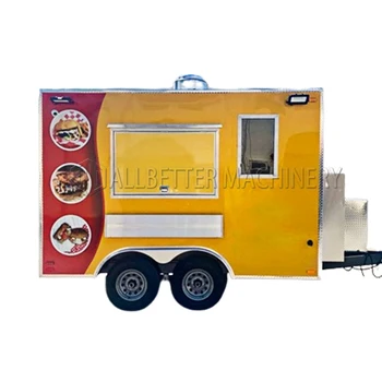 Allbetter 2024 Американские Популярные Уличные Тележки Быстрого Питания На Открытом Воздухе Crepe Food Truck с Оборудованием Для Приготовления Закусок на Мобильной Кухне