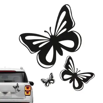 Наклейки на окна автомобиля с бабочками, Светоотражающие наклейки с бабочками, Водонепроницаемые наклейки для ноутбуков, Самоклеящиеся Солнцезащитные наклейки, Зеркало заднего вида