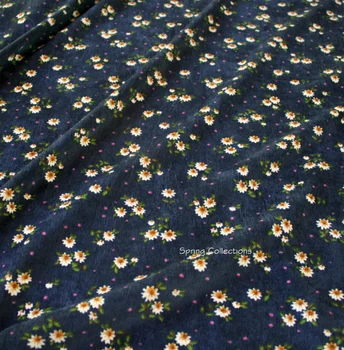 150 *100 см Маленькая маргаритка с цветочным узором из смесовой вельветовой ткани хлопчатобумажное шитье Осенне-зимние ткани ткань для пэчворка ткань для юбки платье