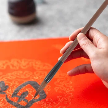 Китайская кисть для письма, принадлежности для обучения каллиграфии, Традиционные кисти Суми, Кисть для рисования тушью, Китайские Щетки для волос из ласки