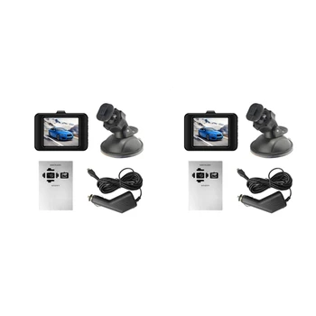 2X Мини-видеорегистратор, автомобильная камера, видеокамера 1080P Full HD, Видеорегистратор, Парковочный Рекордер, Циклическая запись, 2,2-дюймовая камера ночного видения