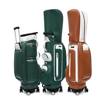 Женская сумка для гольфа PGM, сумка-тележка, водонепроницаемая микрофибра, четыре колеса, которые можно толкать / буксировать, сумка для тяги QB127