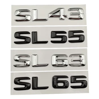 3D ABS Хромированные Буквы Значок Заднего Багажника Автомобиля SL43 SL55 SL63 SL65 Эмблема Логотип Для Mercedes SL AMG R230 R290 R231 Автомобильные Аксессуары
