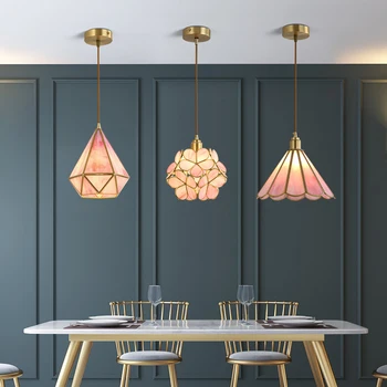 Роскошные люстры в скандинавском стиле с хрустальными цветами для кухни, островной столовой, спальни, Геометрические потолочные подвесные светильники для помещений