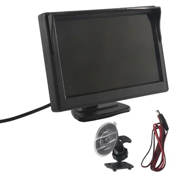 5-дюймовый монитор с экраном 800X480 TFT LCD HD с двойным монтажным кронштейном для камеры резервного копирования автомобиля / заднего вида / DVD / медиаплеера