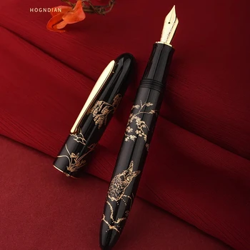 Hongdian 4 цвета N23 Авторучка EF/длинный нож Средний наконечник Год кролика Лимитированная резьба Бизнес Офисная подарочная ручка для письма