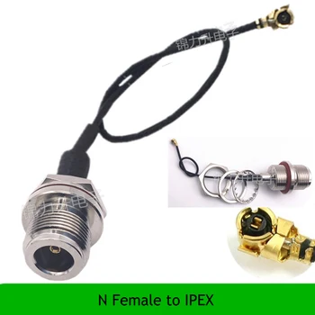 N Разъем-переходник U.FL IPX IPEX Jack провод RF1.13 Кабель с радиочастотной косичкой N тип двойной резьбы 10 см 20 см 30 см 50 см длиной 1 м