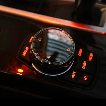Черные Автомобильные Мультимедийные Ручки Накладки Наклейки iDrive Замена для BMW E46 E39 E60 E90 F30 E36 F10 X5 E53 F20 E34 Стайлинг Автомобилей 3D