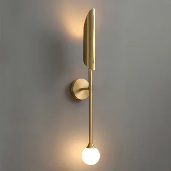 Светодиодный минималистичный настенный светильник для спальни, Дизайнерский Роскошный Скандинавский настенный светильник для кабинета, настенный светильник для коридора, отель Famous Guesthouse Decora