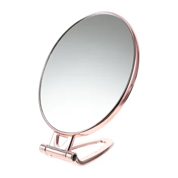 Двустороннее зеркало для макияжа Увеличительное зеркало для путешествий Складное туалетное зеркало для дома Портативное туалетное компактное зеркало с лупой Rose