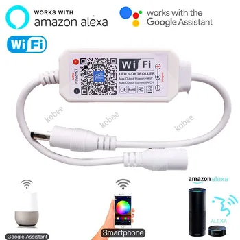 Magic Home Mini WiFi LED Dimmer Controller Голосовое управление Amazone Alexa Google Home для одноцветной светодиодной ленты 5050 2835 5630
