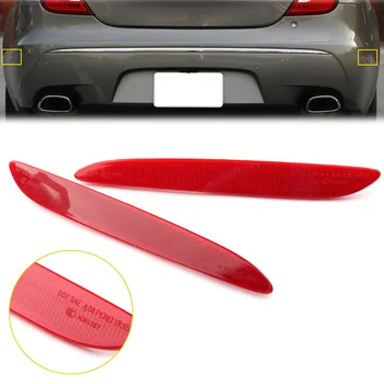Отделка заднего бампера автомобиля Боковой отражатель Светоотражающие полосы Красная линза для Jaguar XJ 2010 2011 2012 2013 2014 2015 2016 2017