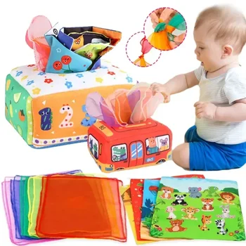 Детские игрушки Монтессори, волшебная коробка для салфеток, Волшебная коробка для салфеток, Развивающая Развивающая деятельность, сенсорная игрушка в подарок для детей