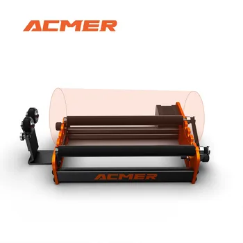Лазерный вращающийся ролик ACMER M2 Лазерный гравировальный станок с поворотным роликом по оси Y, вращающийся на 360 ° для разного диаметра гравировки 4-138 мм, 4 передачи
