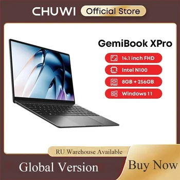 Ноутбук CHUWI GemiBook XPro Intel N100 с 8 ГБ оперативной памяти, 256 ГБ SSD-накопителя, 14,1-дюймовым UHD-экраном, процессорами Intel N100, ноутбуком с Windows 11