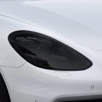 Пленка для автомобильных фар, Защитная наклейка из ТПУ для Porsche Cayenne 2019 Panamera 970 971 Macan Аксессуары Прозрачный Черный Авто