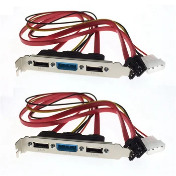 2X ПК DIY SATA-ESATA и 4Pin IDE Molex Power PCI Разъем для Кронштейна Кабеля В Полный Рост для внешнего жесткого диска