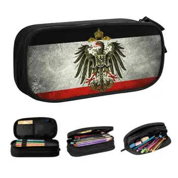 Флаг Германской империи, Германия, Милые пеналы для девочек и мальчиков, сумка для карандашей большой емкости, Студенческие канцелярские принадлежности